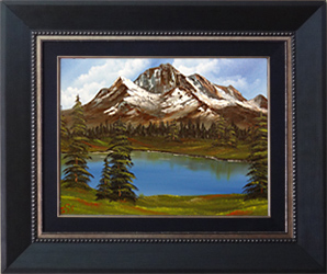 ÖL Malkurs nach Bob Ross - Mighty Mountain Lake