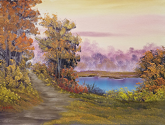&Ouml;L Malkurs nach Bob Ross - Autumn Exhibition