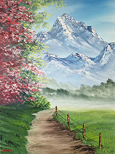 Malkurs nach Bob Ross - Misty Spring Morning
